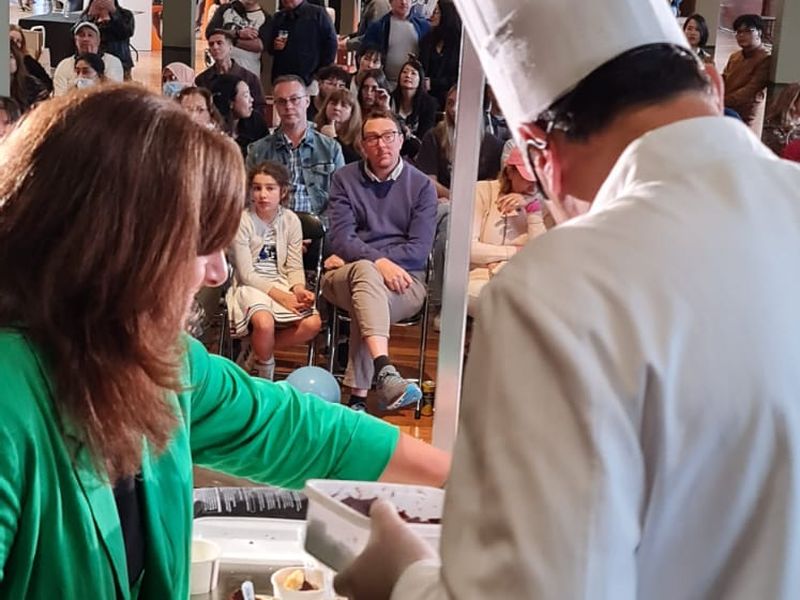 A gelato class in progress